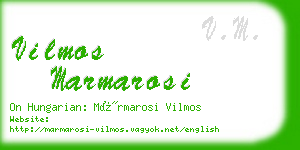 vilmos marmarosi business card